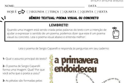 atividade poema visual